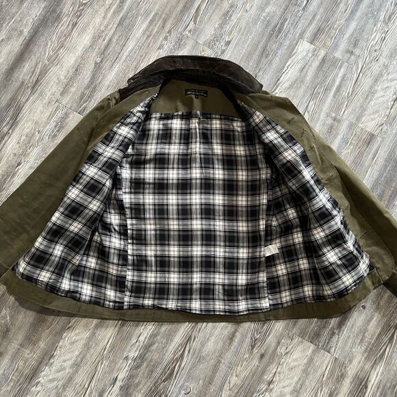 Rag & Bone x Barneys Olive Waxed Cotton Chore Jacket Corduroy Collar Men’s 42 - Picture 9 of 14